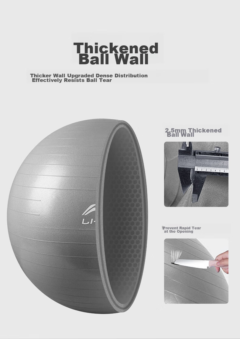 Li-Ning Yoga Ball, Fitness 75cm, Adult Training, Elastic Thickened, Professional Anti-Burst, Non-Slip, Pressure-Resistant Equipment 6