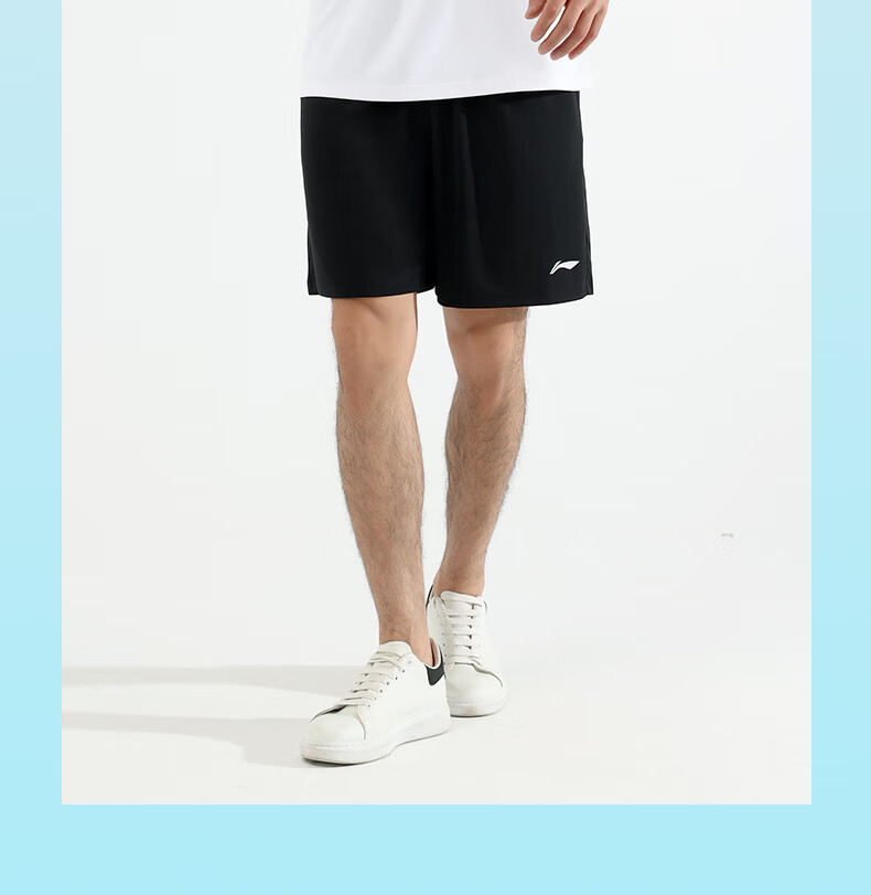 Li-Ning Vest Set, Summer Running Sports, Men's Quick-Dry Shirt, Fitness Breathable Training, Martial Arts Shorts, T-Shirt Two-Piece Set 7