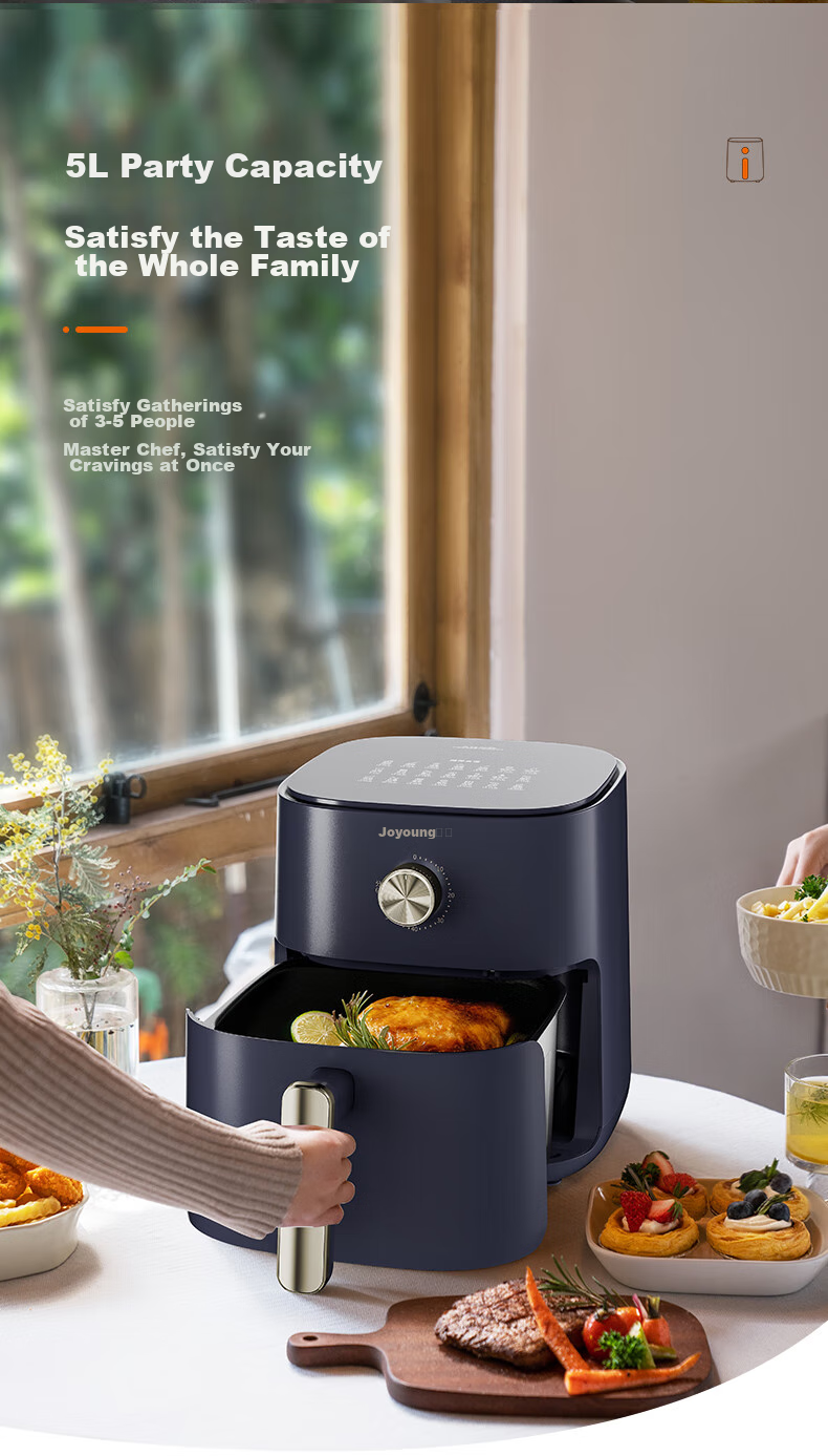 Joyoung Smart Multi-Functional 5L Non-Stick Air Fryer with No Oil, Easy to Clean, 1500W Electric Fryer for Home Use 9