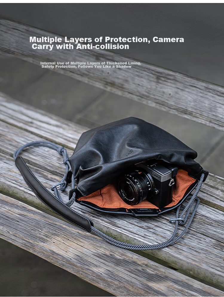 PGYTECH Camera Bag OneGo Cloud Bag Dandelion Photography Bag, Shoulder Mirrorless Camera Bag Inner Liner Storage Pouch, Women's Crossbody Travel Bag Suitable for Fuji Canon Sony, Black M Size 9