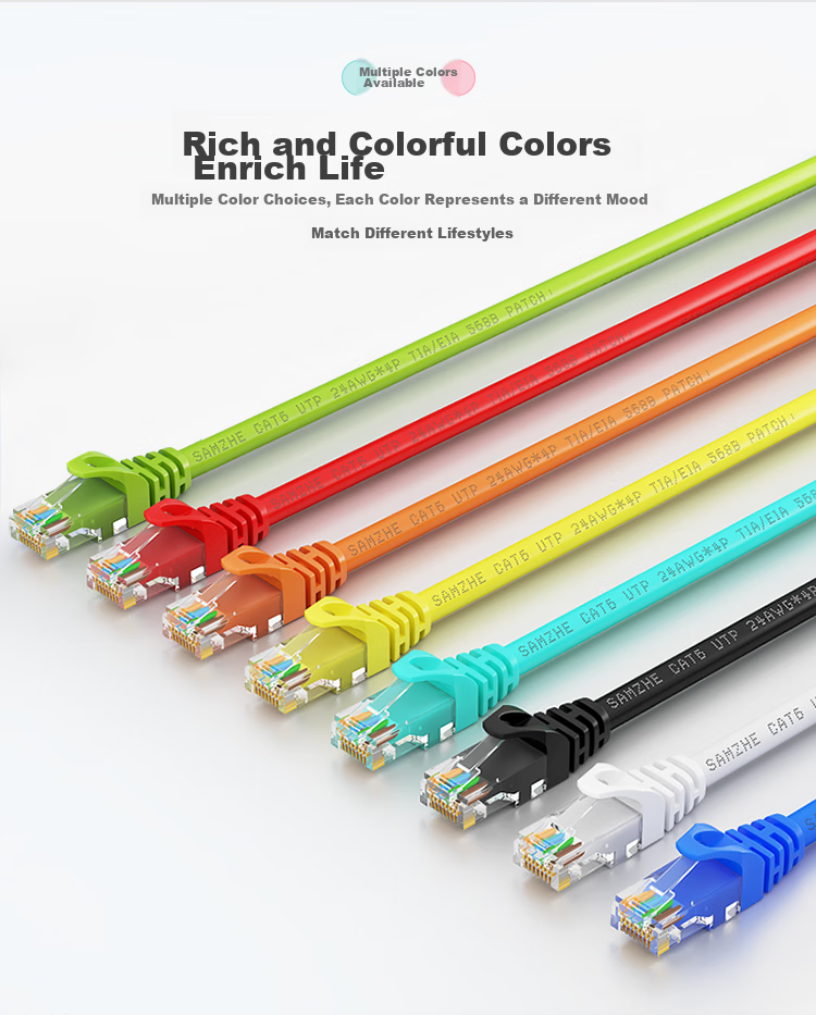 SAMZHE CAT6 Gigabit Ethernet Cable, 8-Core Twisted Pair, for Engineering, Home, Computer, Broadband, Surveillance, Unshielded Network Patch Cord, Pre-Made Network Cable, Black, 2 Meters, CAH-6020 13
