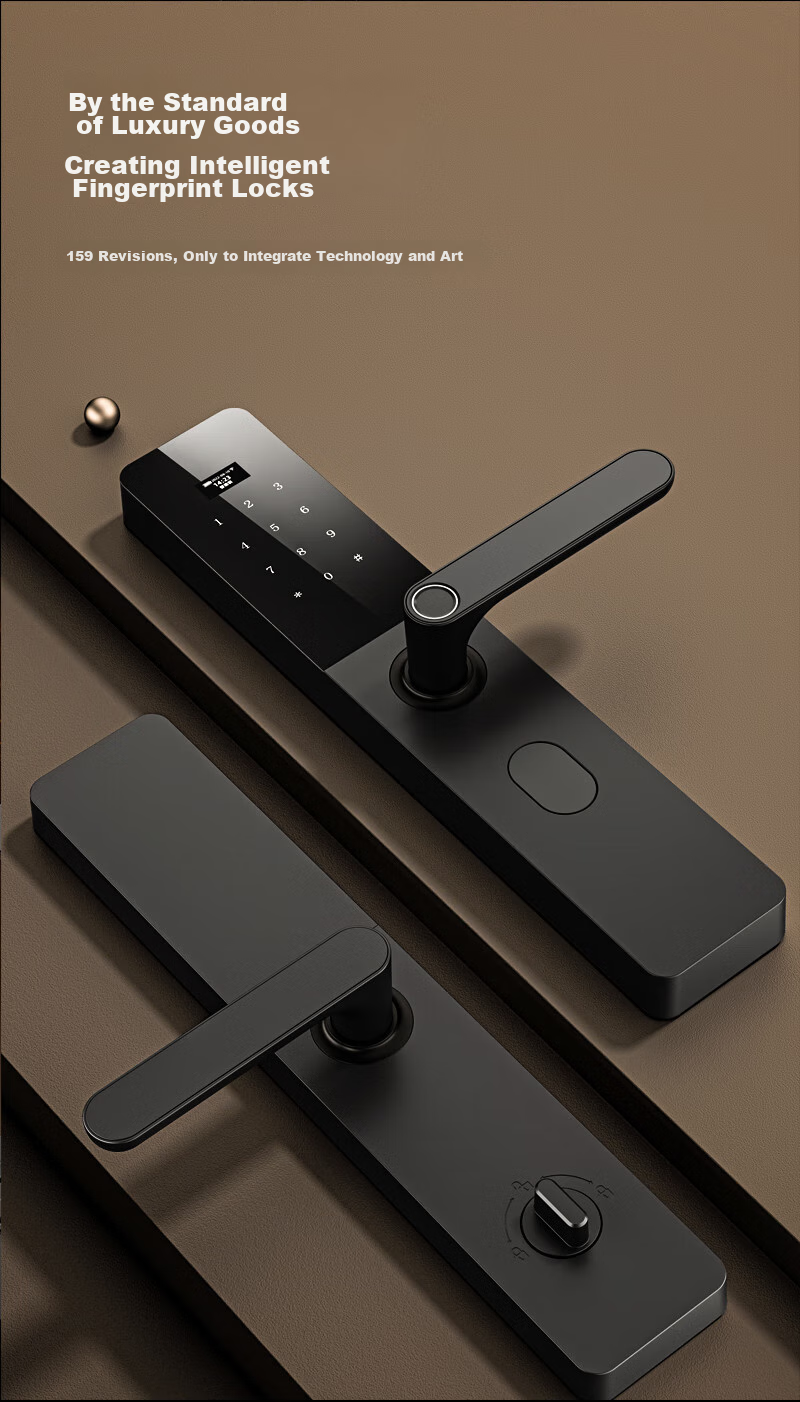 Juexiang Smart Door Lock, Password And Fingerprint Lock, Semi-Automatic Anti-Theft Lock for Homestays And Apartments, Wooden Entrance Doors, Home Electronic Lock, B50 17