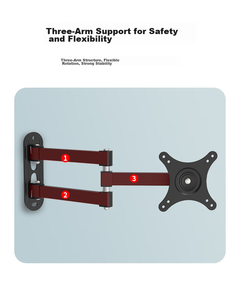 LUCKPRO Monitor Wall Mount Bracket, Computer Monitor Stand Wall Mount, Computer Stand, Monitor Riser, Desktop Wall Mount Bracket 119-01 6