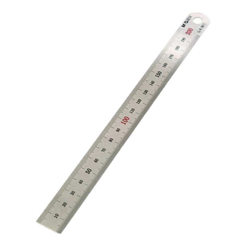 M&G 20CM Metal Ruler Office Drawing Scale Ruler Millimeter Steel Ruler Stainless Steel Measuring Ruler for Students ARL96119 1 Piece