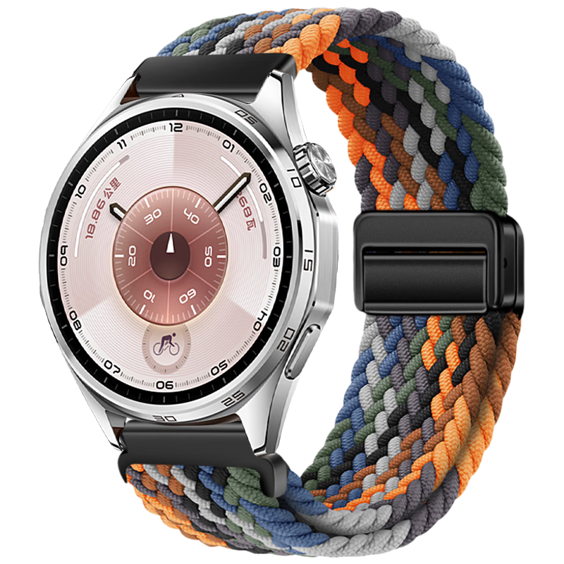 Watchbond [Over 500,000 Sold] Compatible with Huawei Watch GT6 Strap, GT6 Pro Strap, Watch5/4Pro/GT5/4/Buds Braided Loop Magnetic Nylon Watchband for Me