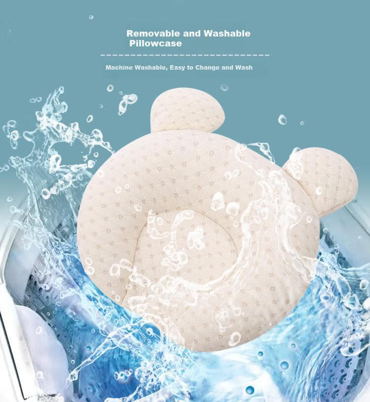 Xiqinbao Baby Pillow Children's Pillow Kindergarten Baby Nap Pillow 50x30cm (Gauze Pillowcase + Pillow Core) Blue Pony 8