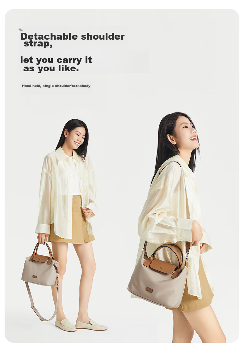 Laifu Lightweight Simple Dumpling Bag Large Capacity Water-Resistant Canvas Crossbody Shoulder Bag Practical Gift Birthday Present 5