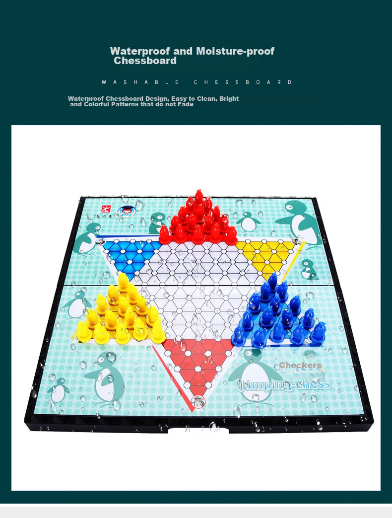 FORTHGOER Magnetic Portable Checkers Board Game Toy for Kids, Foldable Large E-9 Gift for Camping And Outdoor Activities 7