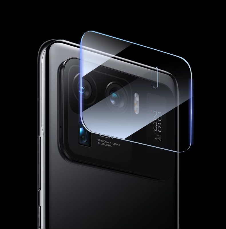 ESCASE Xiaomi 11 Ultra Phone Camera Lens Protector, Flexible Curved Edge Tempered Glass Film for Camera Protection, Anti-Scratch, High Definition Clear Anti-Drop 16