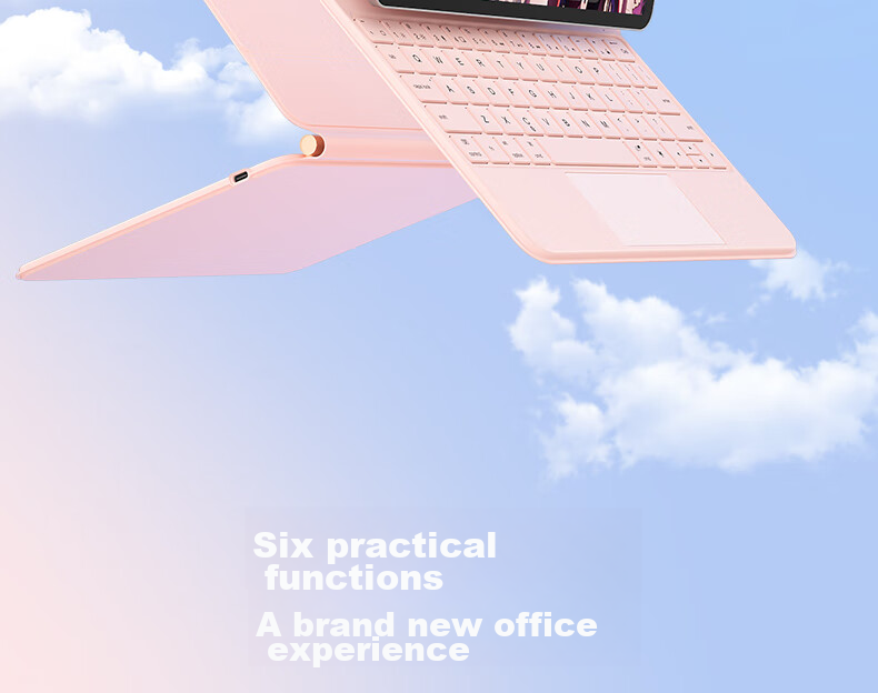 B.O.W Hangshi HB354 2026 Miao Kong Keyboard IPad Air4/5 Protective Case, Air6/7 Magnetic Shell, Floating 21/22Pro 10.9/11 Inch, 64 Keys, Three-Level Backlight, Black 3