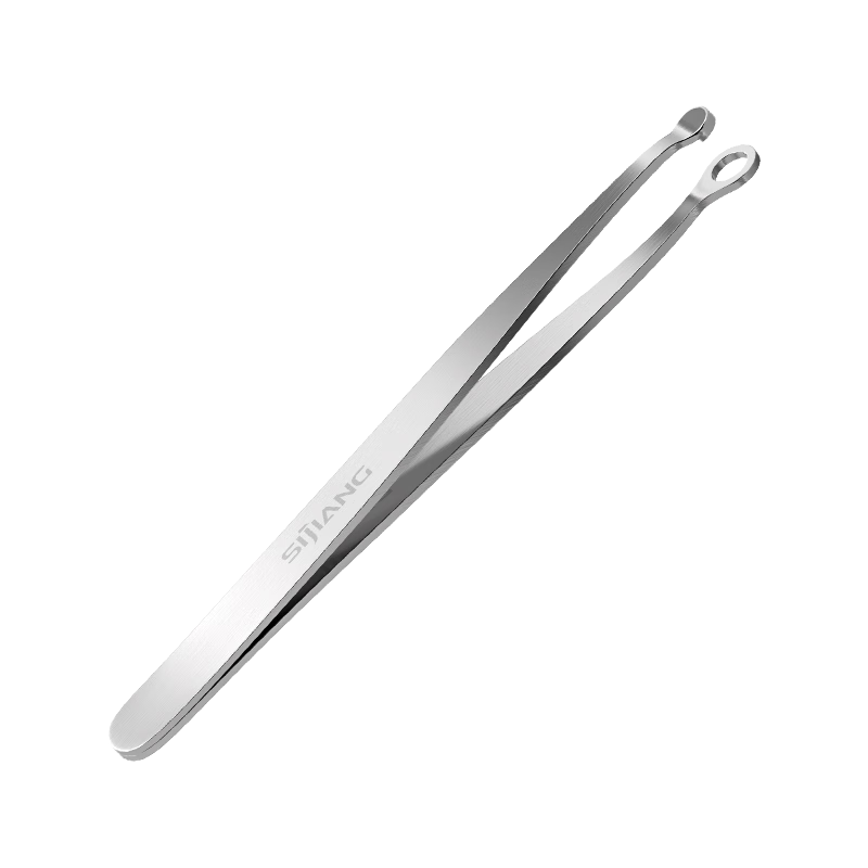 Sijiang Stainless Steel Nose Hair Trimmer with Round Tip, Manual Circular Clipper for Nose Hair And Beard, Single Pack