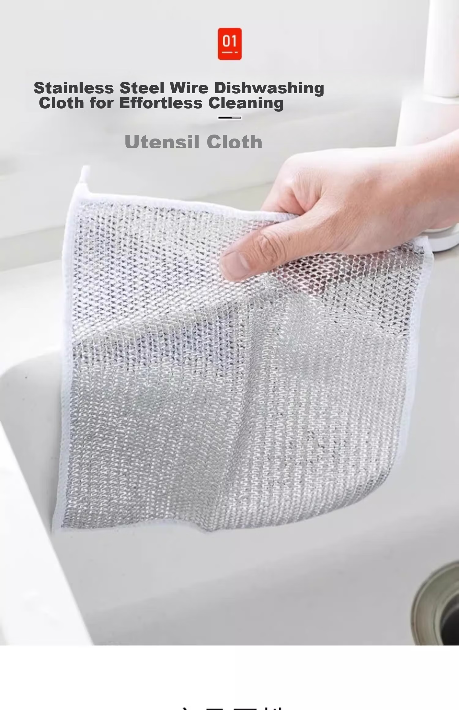 CHUSHE Coffee Machine Cleaning Cloth, 30*30cm, 3 Pieces, Waffle Pattern, Dual-Use for Machine And Towel, Cleaning Cloth, Microfiber Fabric 2