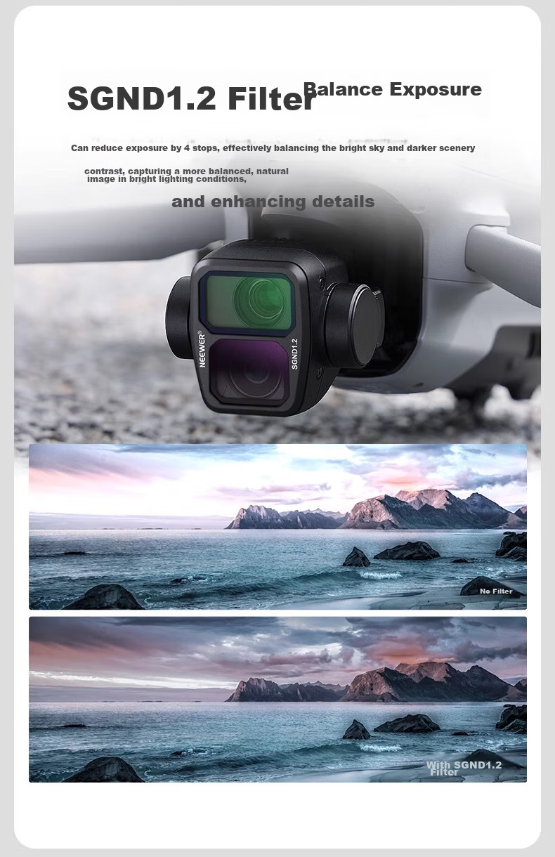 NEEWER Filter Kit for DJI Air 3 Drone: UV/CPL/ND8/ND16/ND32/ND64 Protective Neutral Density Filters ND Filters for Landscape Photography 9