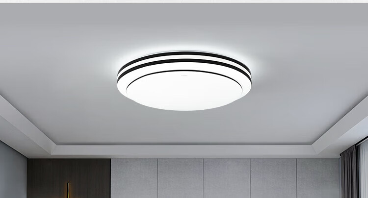 NVC LED Ceiling Light, Stylish Lighting Fixture, Double-Layer Illumination Lamp, Study And Bedroom Lighting, Round Lamp, 24W, Three-Color Options, Installation Included 13