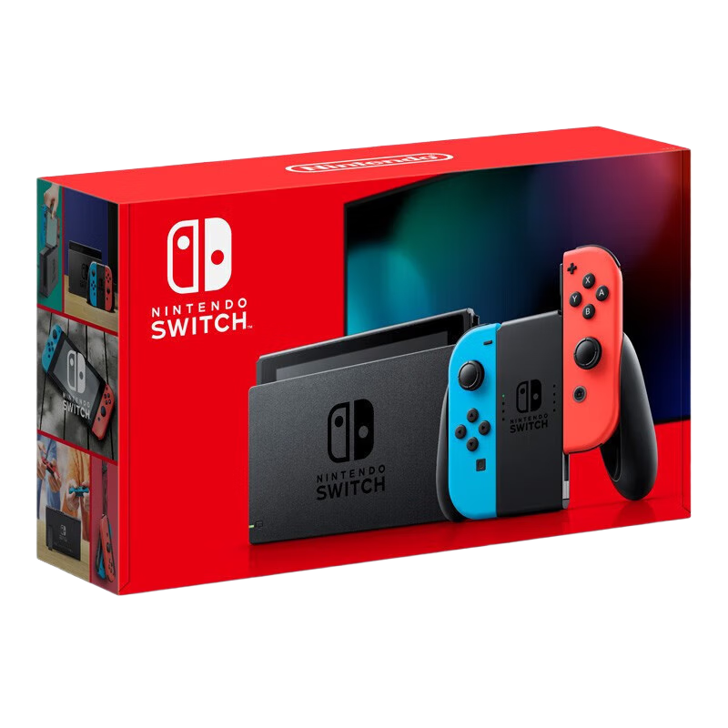 Nintendo Switch Japanese Version Extended Battery Life Enhanced Red And Blue Controller Game Console, Portable Gaming Handheld for Casual Family Gatherings