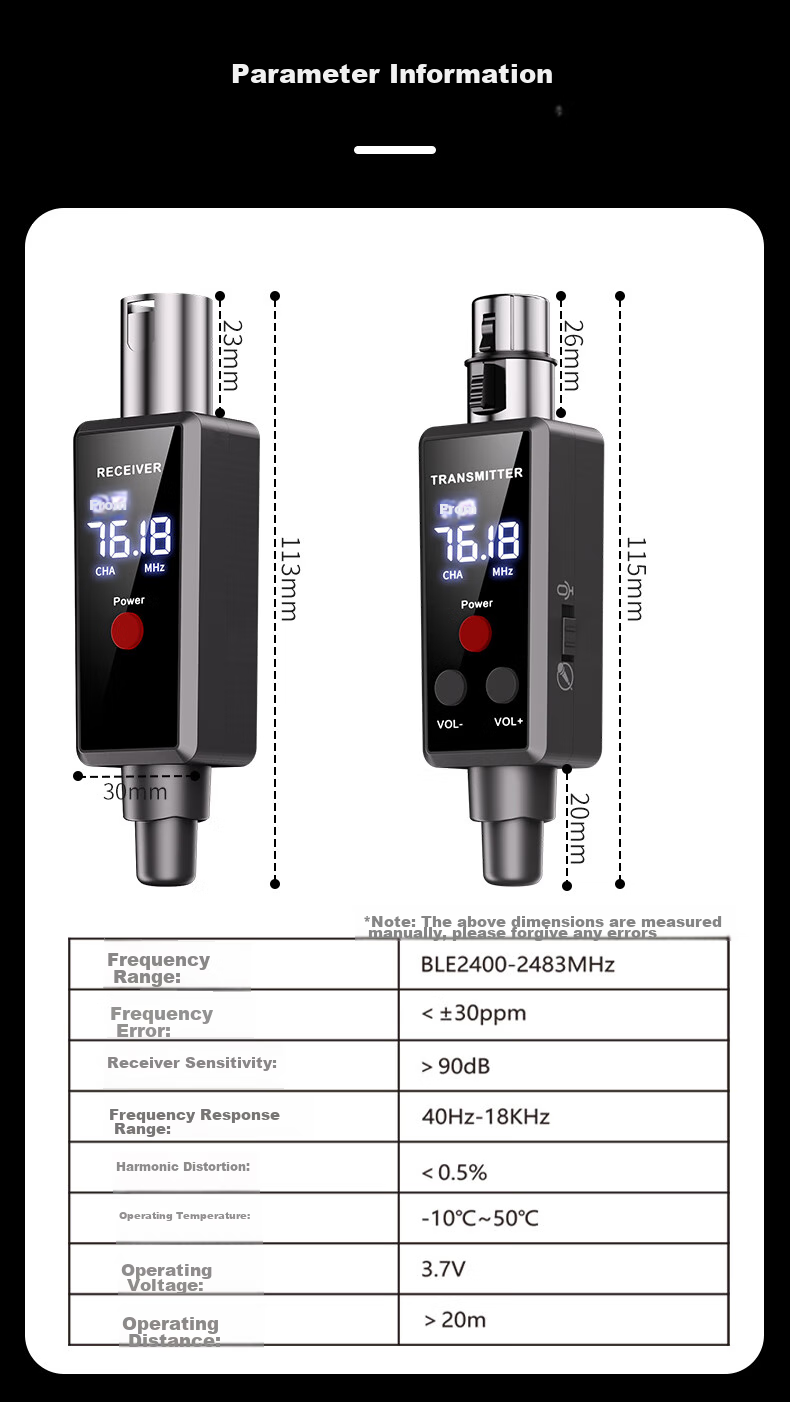 SAST K22 Microphone Wired to Wireless Dynamic Microphone, Capacitor Tuned Transmitter And Receiver for Musical Instruments And Audio Equipment, Wired to Wireless Transmitter And Receiver 13
