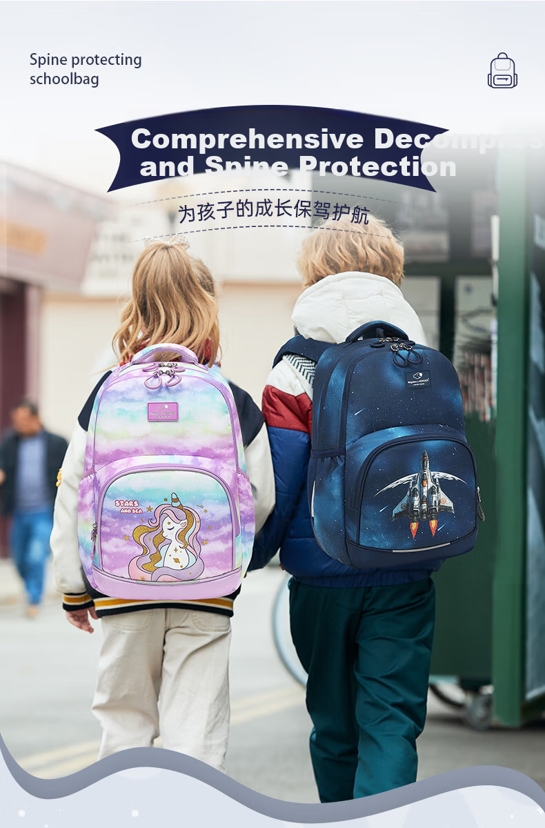 Herder Schoolbag for Primary School Students in Grades 3 to 6, Lightweight, Spine-Protecting, Breathable, New Model for Children in 2025 1