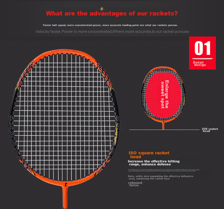 ENPEX Badminton Racket Set, Fashionable Couple's Pair Rackets, Carbon Composite Racket, 2-Piece Set E-POWER066 with Grip Tape 5