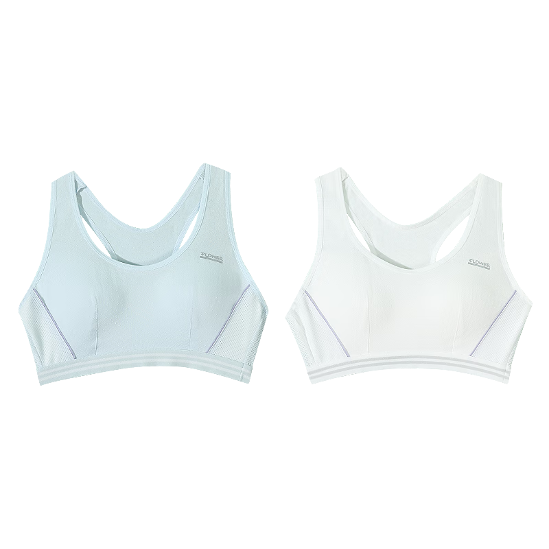 Hodohome Girls' Underwear, Puberty Stage Two Mesh Breathable Bra, Student Wireless Vest, 038 Two A80