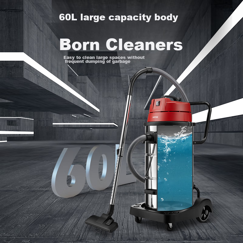 Промышленный пылесос SUPOR EVCB-75S, 1800 Вт, 60 л, 28000 Па, сухая и влажная уборка