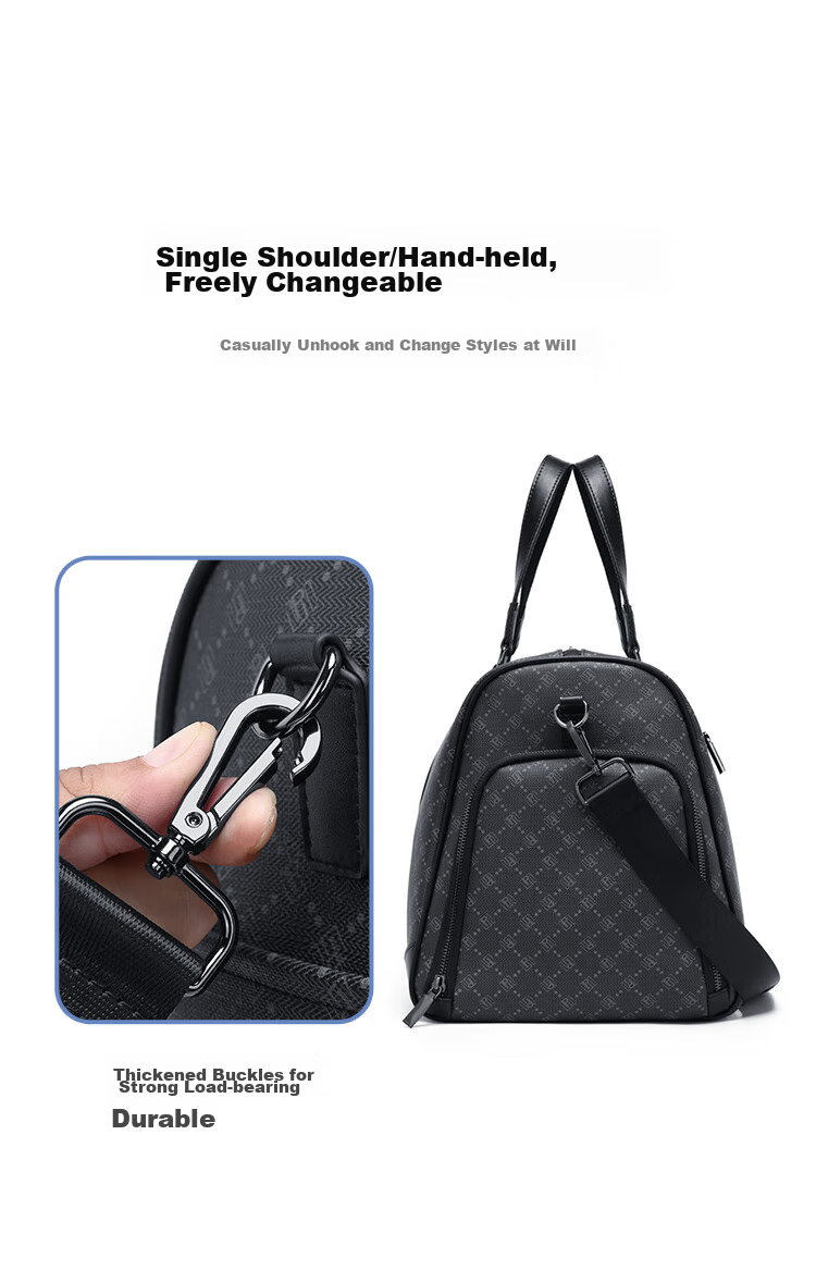 POLO Travel Bag for Men, Business Large Capacity Short-Distance Trip Commuter Luggage Handbag with Separate Shoe Compartment Storage Bag 12