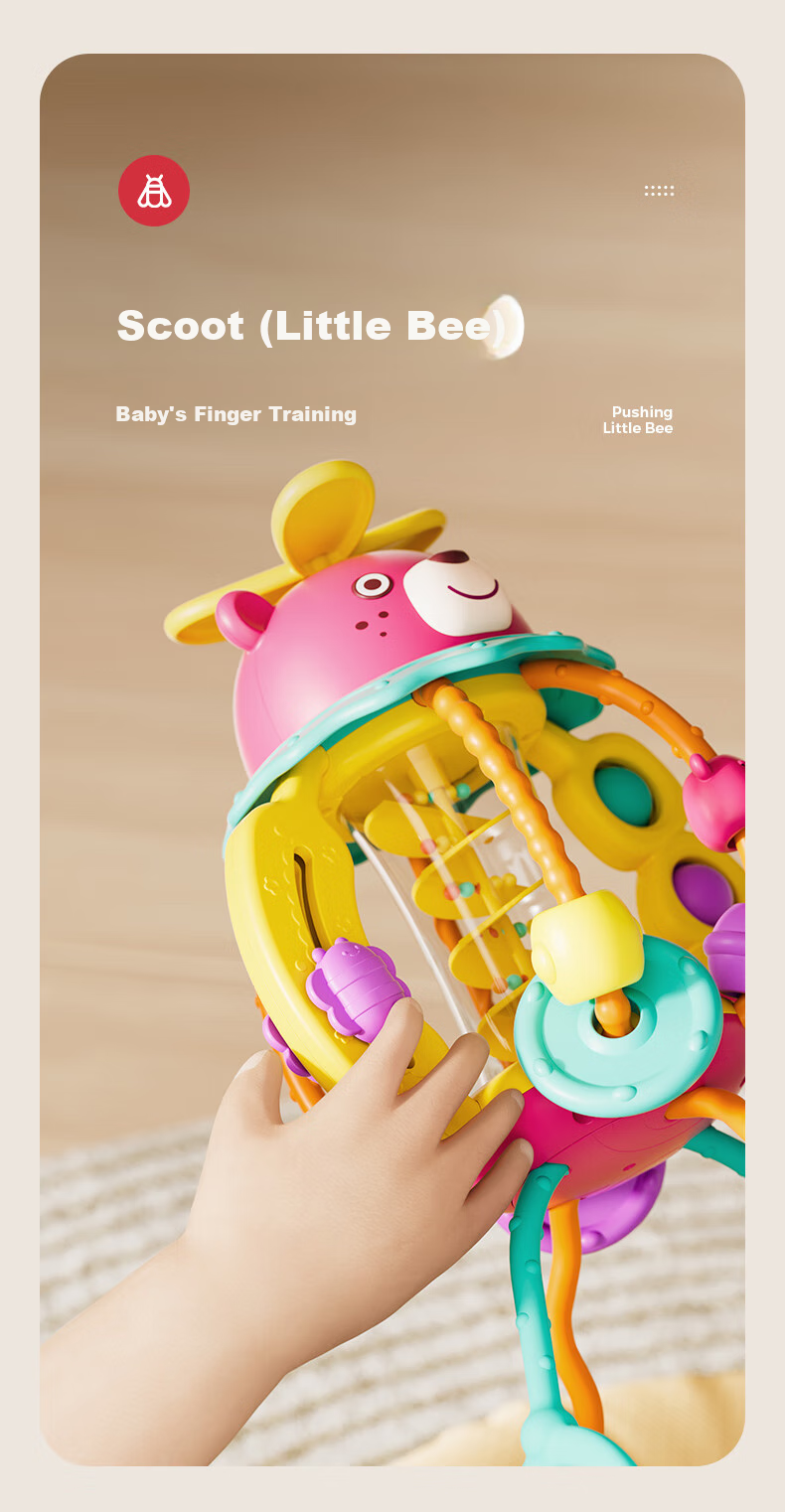 HUILE TOYS Pull-Along Toy for Children And Infants, Newborn Toys, Grasping Training, First Birthday Gift 13