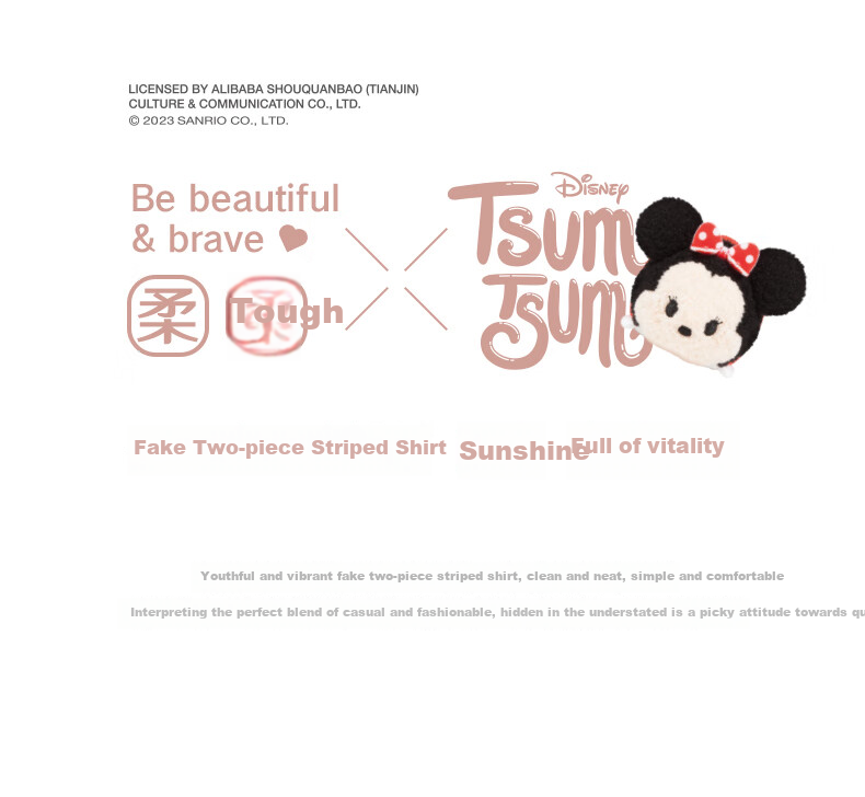 Disney Girls' Sweatshirt, Spring And Autumn Children's Long-Sleeve Shirt, Casual Top for Older Kids, Z233037 Red And White, 160cm 2