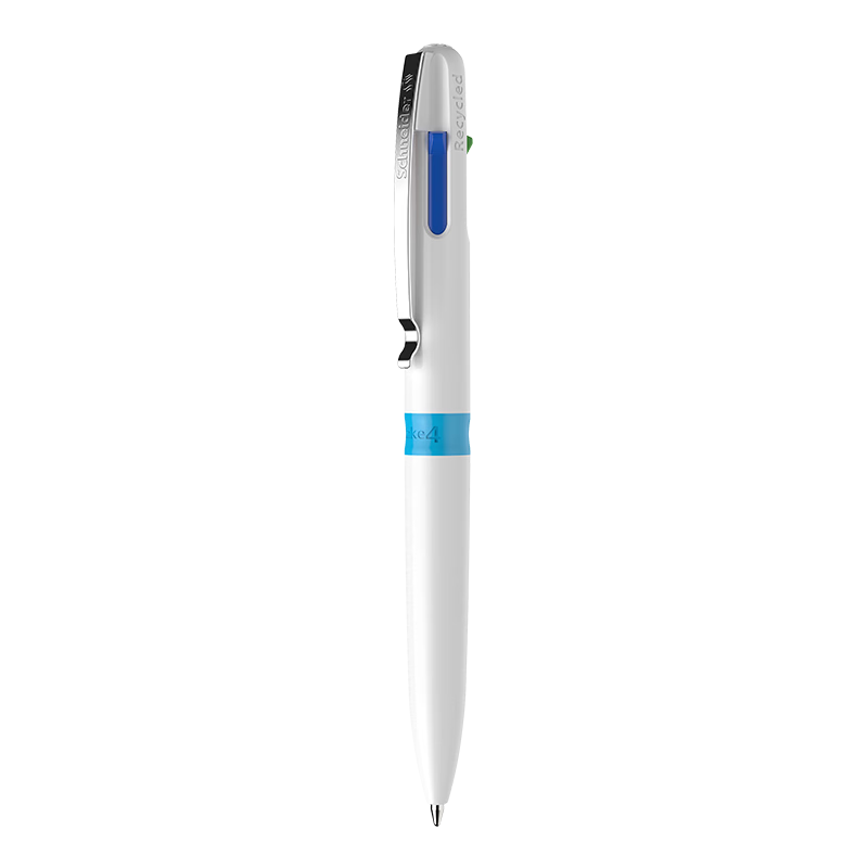 Schneider 4-in-1 Multi-Color Retractable Ballpoint Pen German Imported Refillable White Barrel 138049