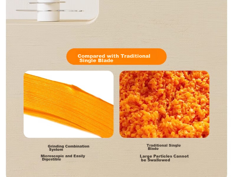 Taoqibaby Baby Food Processor, Small Multifunctional Meat Grinder, Baby Food Preparation Tool, Fruit And Vegetable Puree Maker 7