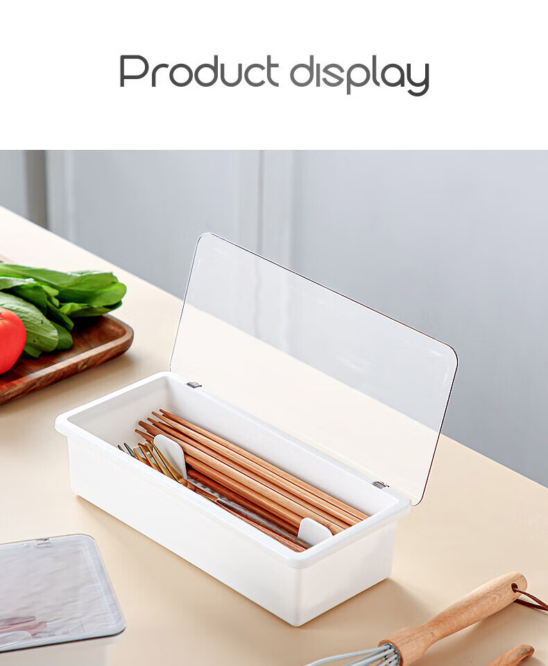 YIJUKE [Wall-Mountable/Countertop] No-Drill Chopstick Storage Box, Draining Chopstick Tube, Chopstick Organizer Rack, Chopstick Cage, Wall-Hanging Style 8