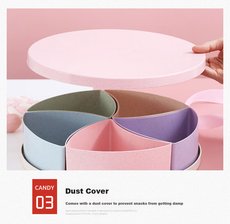 Jinghuisichuang Fruit And Nut Snack Storage Box, Dried Fruit And Nut Tray, Melon Seed Dish, Nuts And Seeds Plate, Stylish Creative Candy Box 5