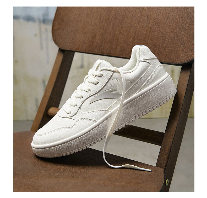 Anta Light Step V2 Lightweight Soft and Elastic Men's Sneakers Summer Breathable Couple's White Shoes Thick Sole Durable Height Increasing Casual Shoes 12
