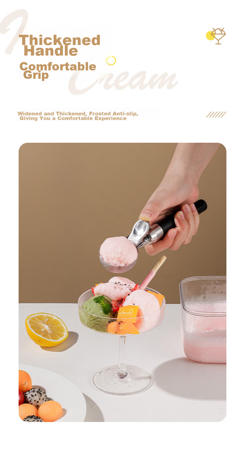 Guangyi 304 Stainless Steel Ice Cream Spoon, Scoop, Ice Cream Spoon, Fruit Baller GY7915 10