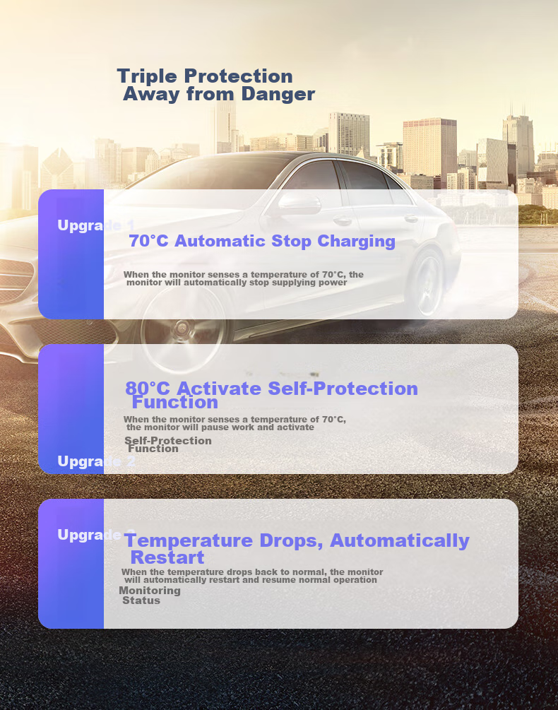 Victon Tire Pressure Monitoring System, Built-In Solar-Powered Wireless, Tire Pressure And Temperature Display, T6SC Voice Versio 2