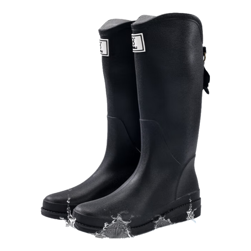 Lanoudun Rain Boots for Men And Women, High-Top Waterproof Shoes, Outdoor Non-Slip Rubber Boots, Wear-Resistant Rain Boot Covers YX1009 Size 36