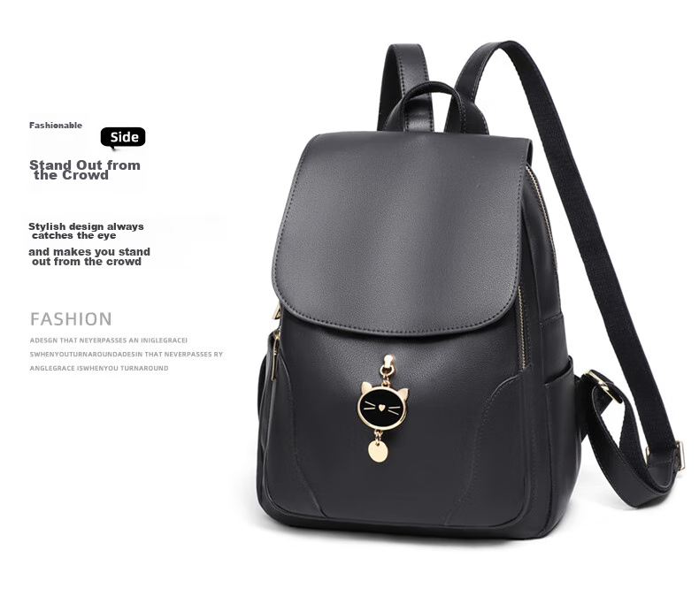 Aiqinghai Leather Handbag, Women's Bag, Backpack, Large Capacity Schoolbag, Travel Casual Fashion Business Brand Birthday Gift 9