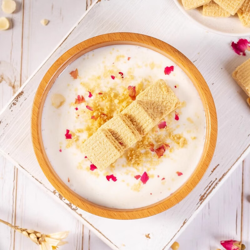 真丝豆乳威化饼干350g罐装万宝路零食儿童夹心饼干办公司下午茶糕点