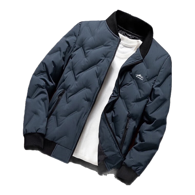 NASA MARVEL Men's Short Thickened Down Jacket Autumn Winter Business Simple Comfortable Cold-Resistant Coat Black 4XL