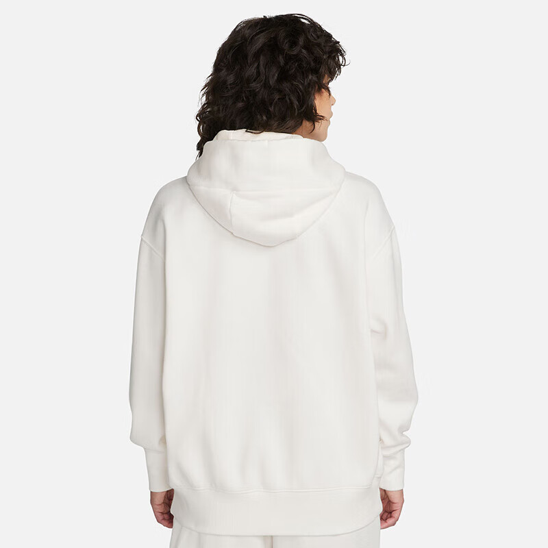NIKE Women's Sportswear, Winter Hooded Fleece-Lined Casual Lightweight DQ5861-133, Sail White, Size S