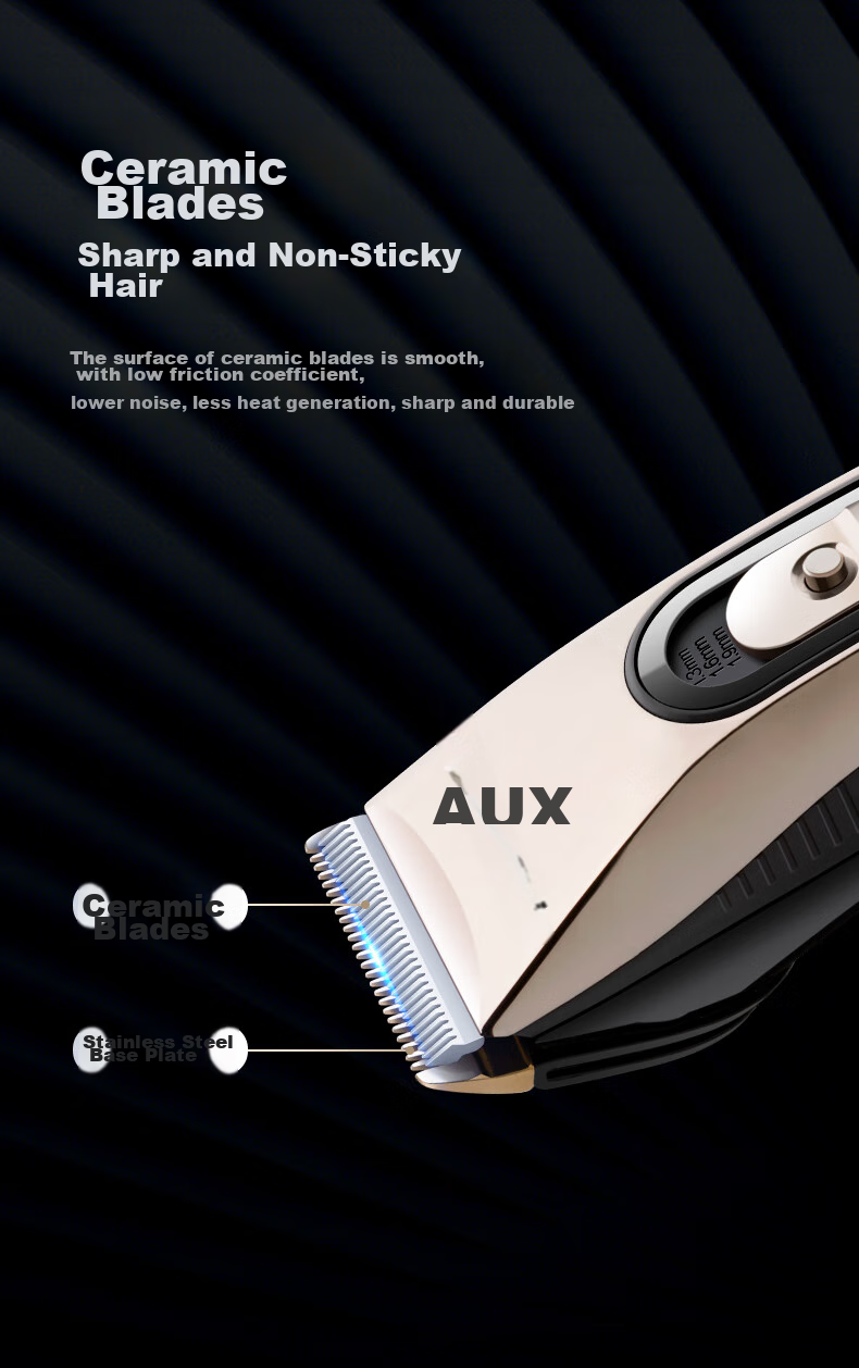 AUX Hair Clipper, Professional Electric Trimmer for Adults And Children, Baby Hair Cutting Electric Shaver, Haircutting Tool with Washable Blade Head, Suitable for Home Use 5