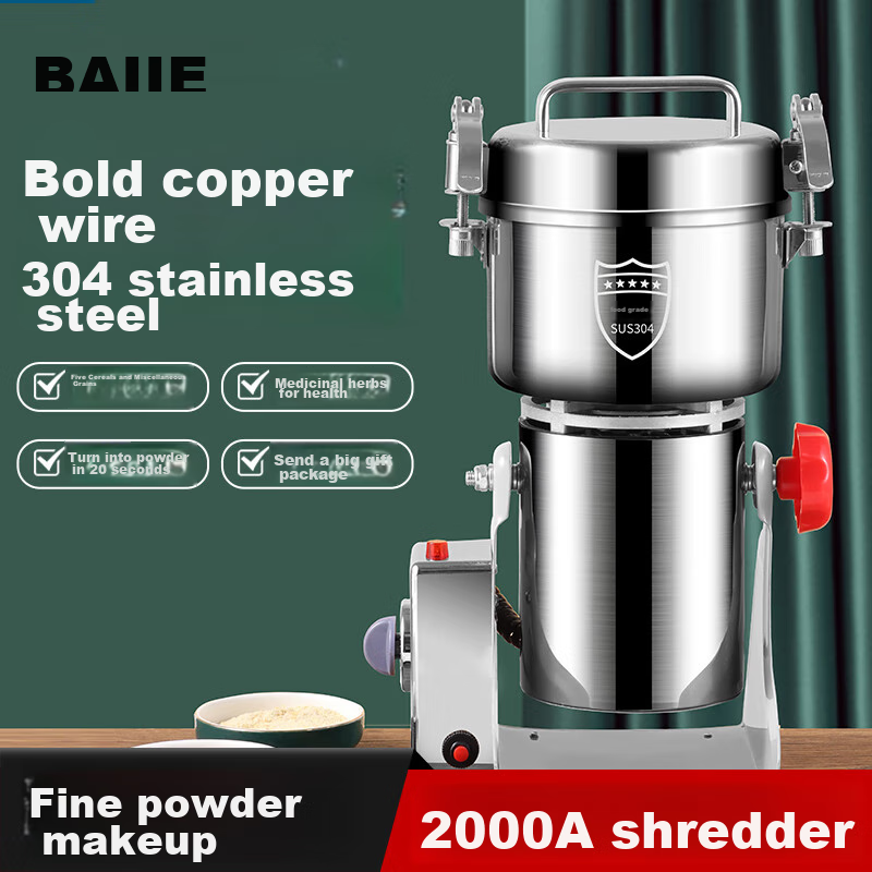 Baijie Crusher, Powder Machine, Ultra-Fine Grinder, Chinese Herbal Medicine Grinder, Sanqi And Grains Commercial Crusher, 2000A