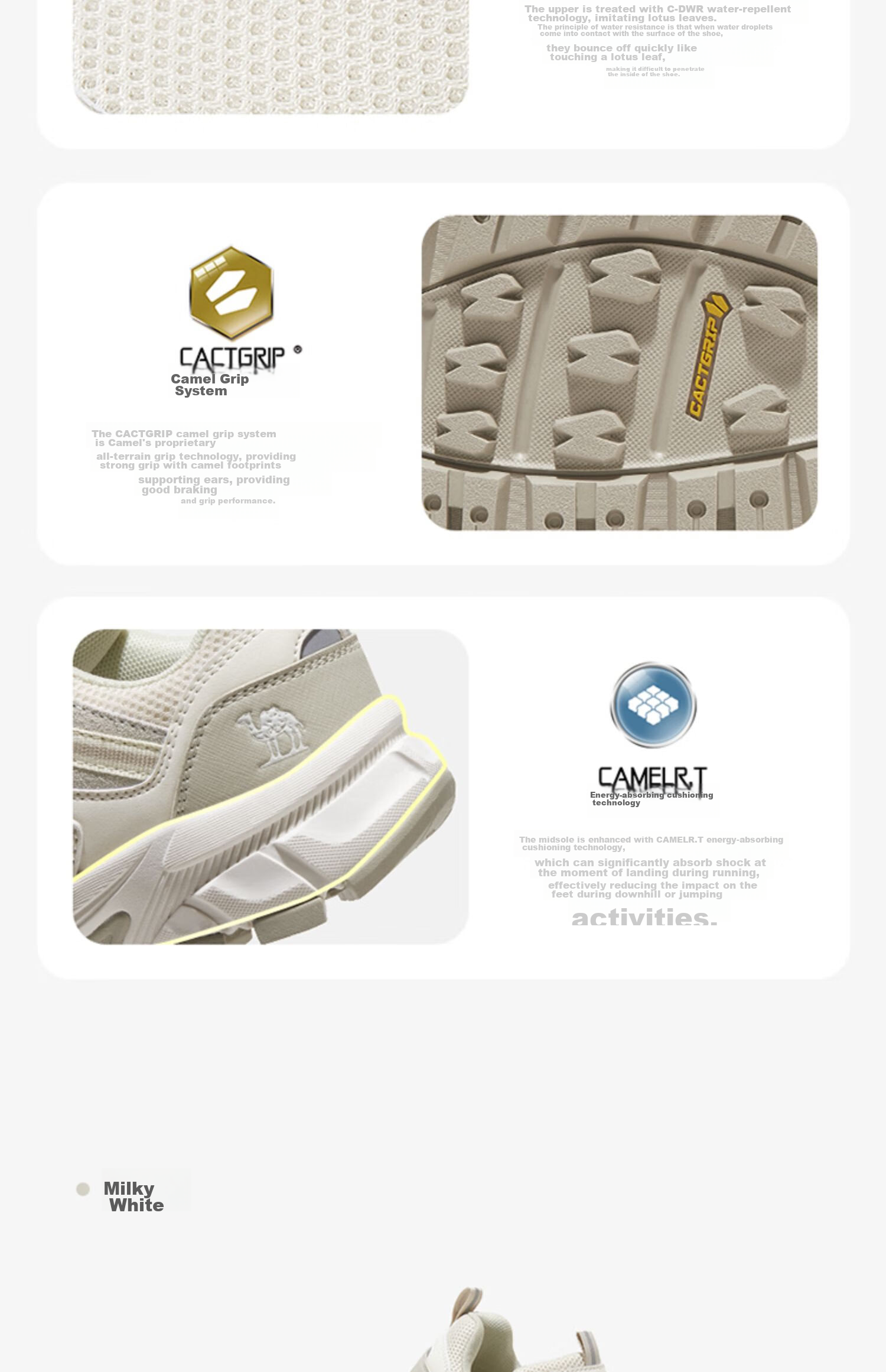 CAMEL Hiking Shoes, Water-Resistant, Lightweight Outdoor Sports Shoes, Couple Style, Professional Trekking Shoes, F23A097029 5