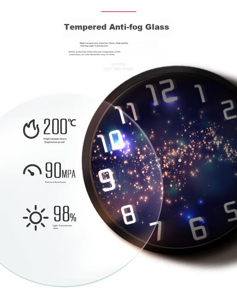 Momen Wall Clock, Creative Bedroom Timepiece, Home Living Room Wall-Mounted Clock without Drilling, Galaxy Quartz Clock, 36cm 7