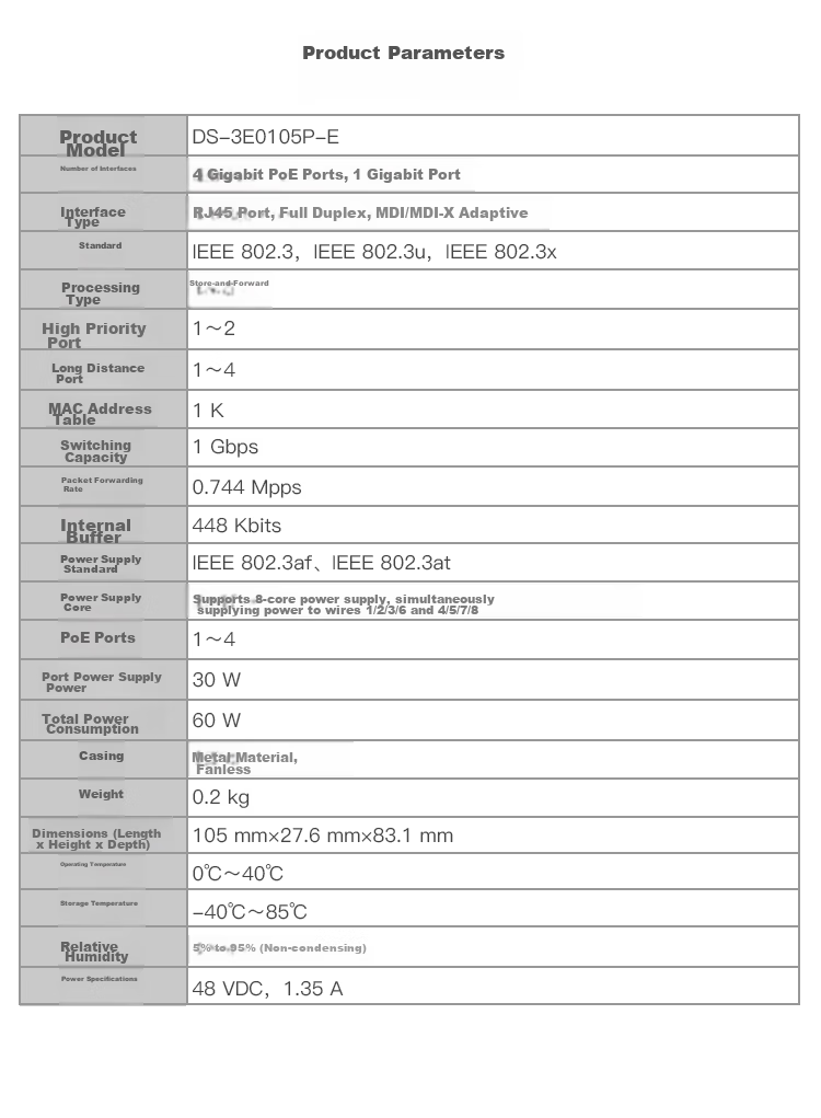HIKVISION Unmanaged Switch, 8-Core POE Power Supply, 9-Port 100Mbps Ethernet Cable Extension Transmission Mode, Surveillance Splitter, Metal Shell for Heat Dissipation, DS-3E0109SP 9