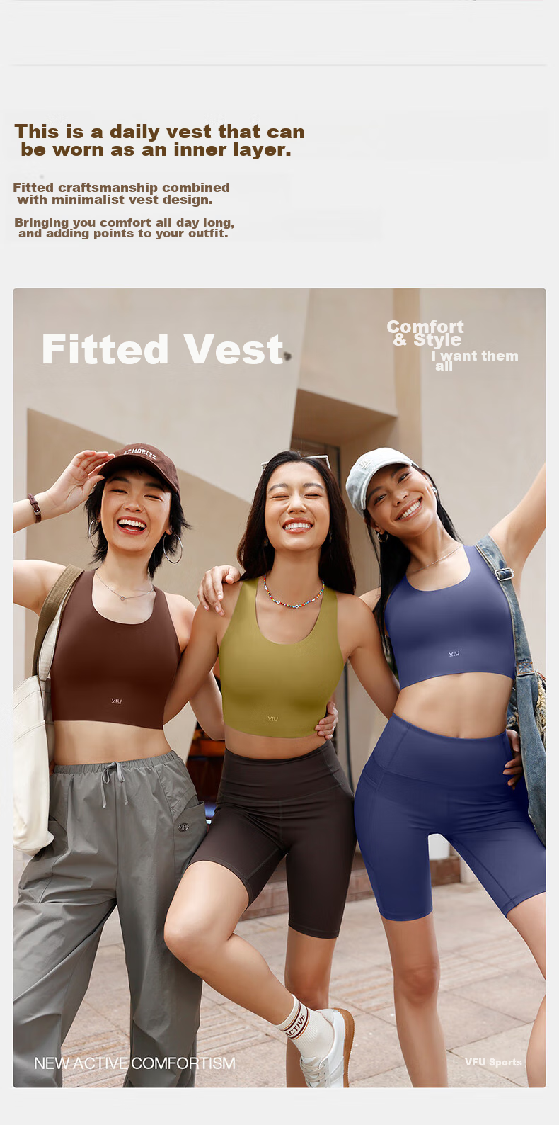 VFU Sports Bra, Comfortable Shock-Absorbing And Anti-Sagging Yoga Wear, Workout Underwear, Pilates Bra, Night Sky Blue, Size M 2