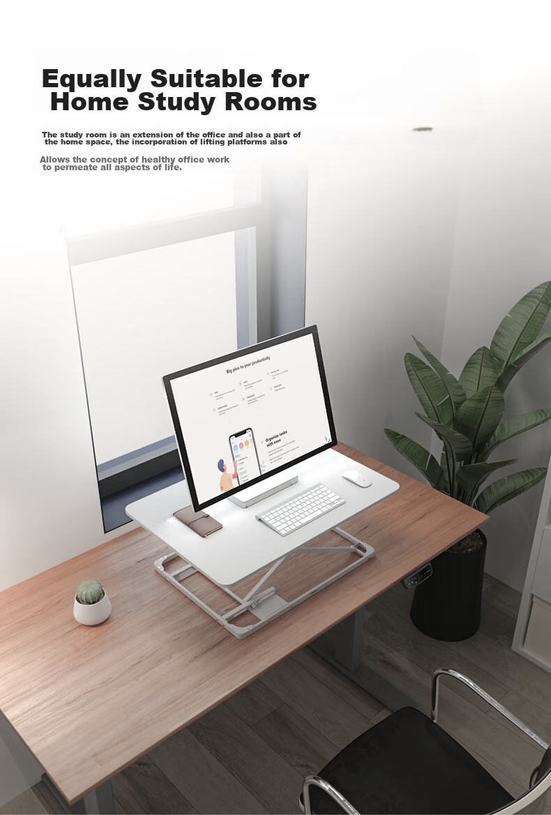 Brateck North Arc Height Adjustable Desk, Standing Office Work Riser Table, Standing Computer Height Adjustable Stand D200 14