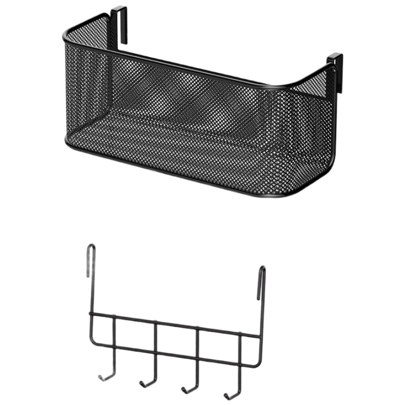 Baicaoyuan Bedside Storage Rack, Hanging Basket without Drilling, Upper Bunk Snack Shelf for College Students, Dormitory Storage Basket, Dorm Essential