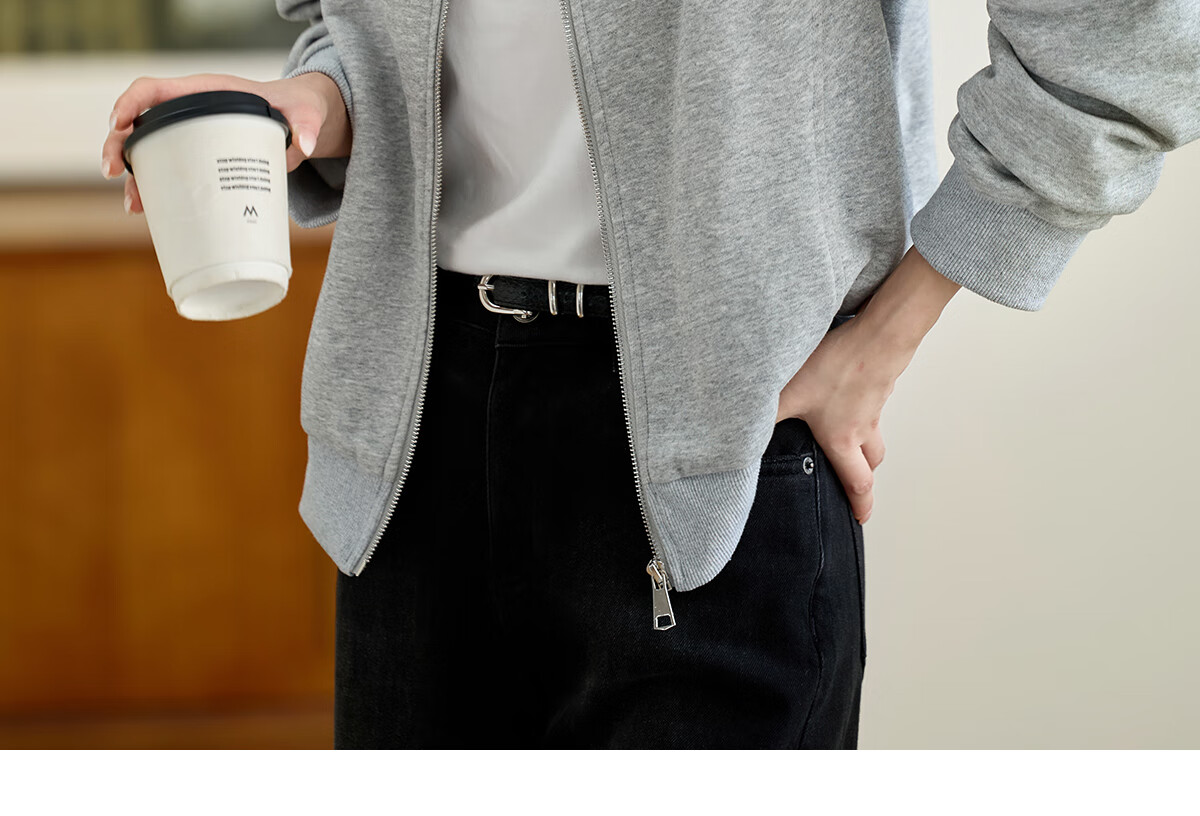 She Enjoy Casual Jacket Women Spring Autumn Versatile Raglan Sleeve Zip-up Stand Collar Sweatshirt T143U2004 14