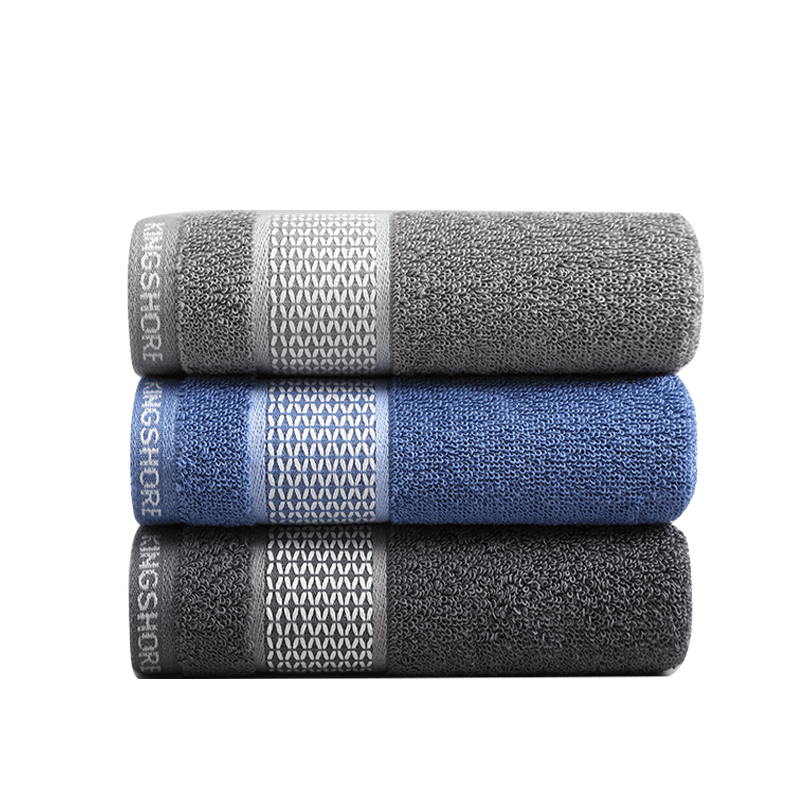 KING SHORE Pure Cotton Towels, Antibacterial Grade A Sports All-Cotton Face And Bath Towels for Children And Adults, Pack of 3