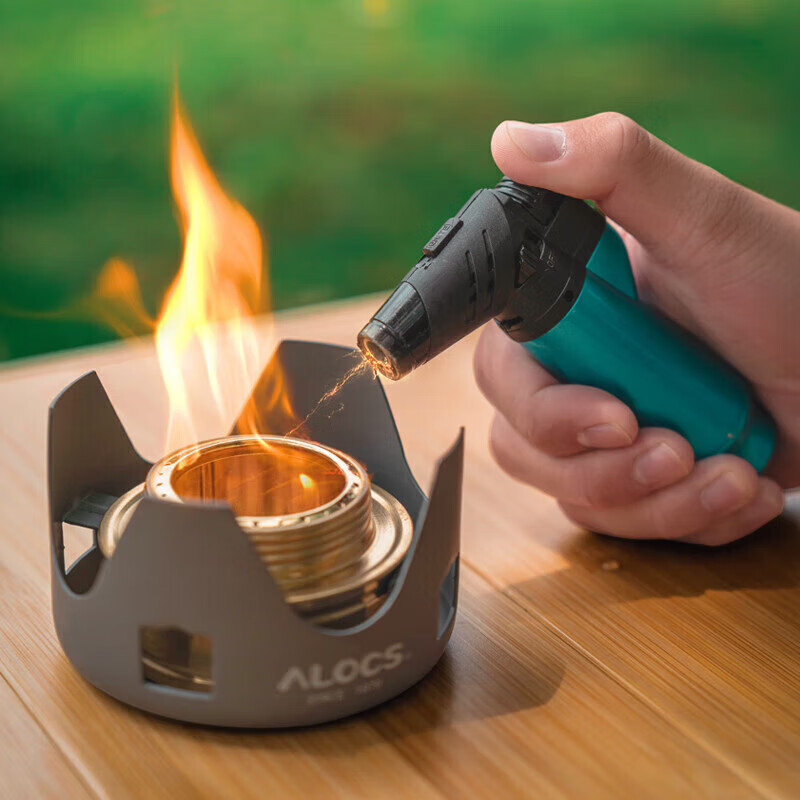 ALOCS Outdoor Camping Alcohol Stove, Portable Solid-Liquid Alcohol Burner Head, Self-Driving Tour Picnic Stove